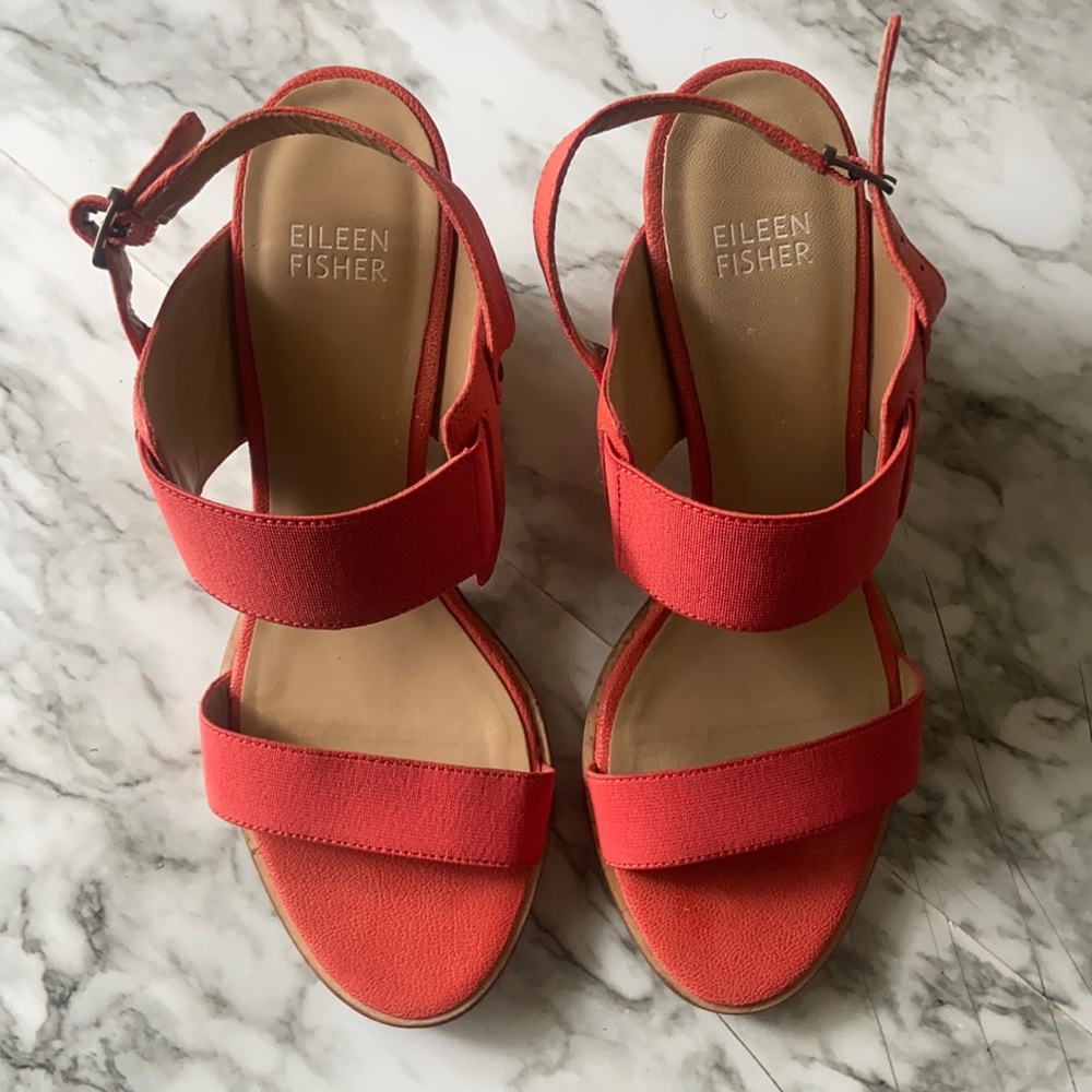 Eileen Fisher Vero Cuoio wedge sandal